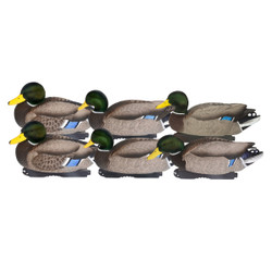 GHG PG XD Mallards with Flocked Heads All Drake Duck Decoys 6 Pack